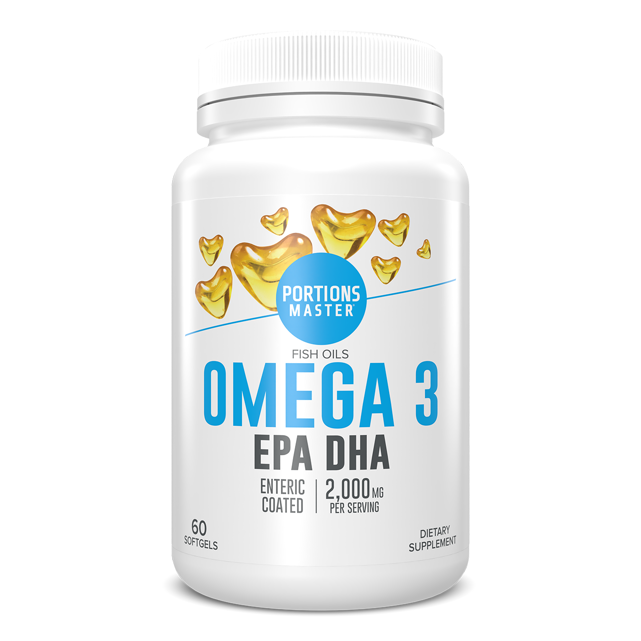 Portions Master Omega 3 Fish Oil EPA DHA (60 Count)