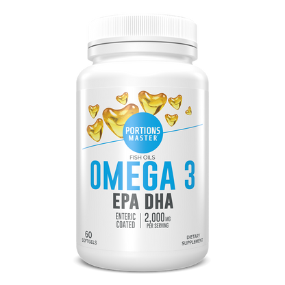 Portions Master Omega 3 Fish Oil EPA DHA (60 Count)