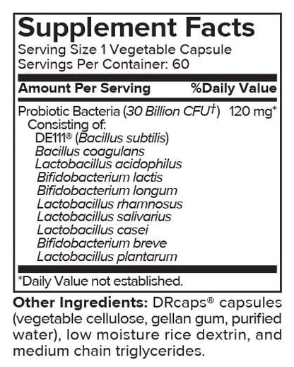 Portions Master 30 Billion Probiotic Plus Gastrointestinal Support (60 Count)