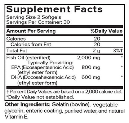 Portions Master Omega 3 Fish Oil EPA DHA (60 Count)