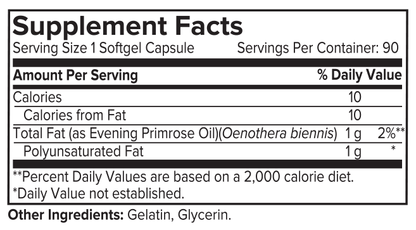 Portions Master Women's Primrose Oil Skin & Hormonal Health (90 Count)