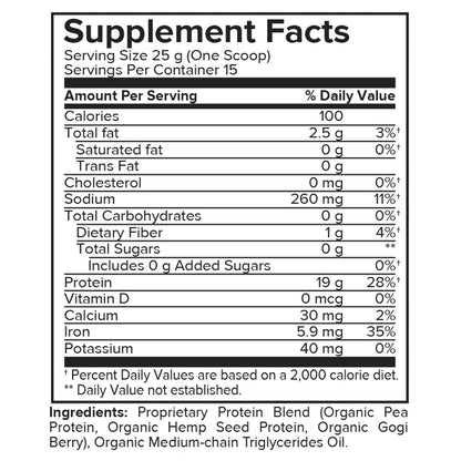 Portions Master Vegan Protein Blend Unflavored