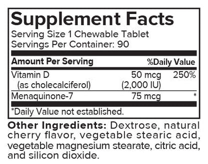 Portions Master Vitamin D-3 + K-2 Heart & Bones Support (90 Count)