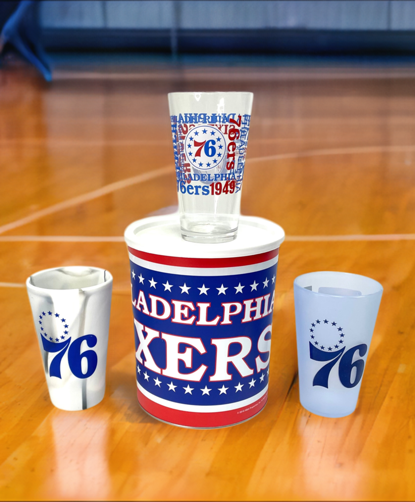 JGB Sports - Philadelphia 76ers Gift Tin Basket- Made In America