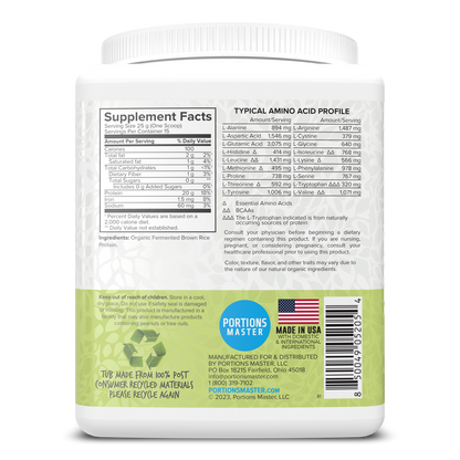 Portions Master Plant Protein Unflavored