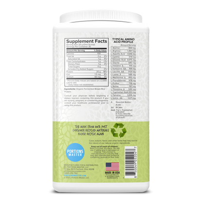Portions Master Plant Protein Unflavored