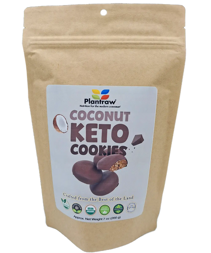Coconut Keto Cookies (7oz) - Vegan, Organic, Gluten-Free, 0g Refined Carbs. 2.8g Net Carbs.