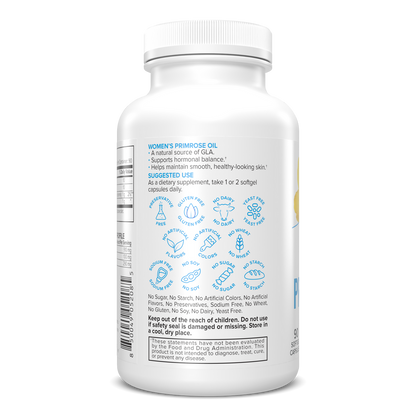 Portions Master Women's Primrose Oil Skin & Hormonal Health (90 Count)