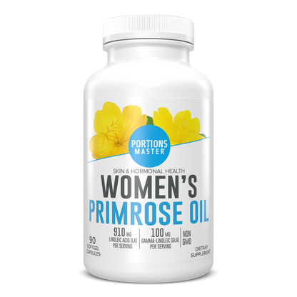 Portions Master Women's Primrose Oil Skin & Hormonal Health (90 Count)