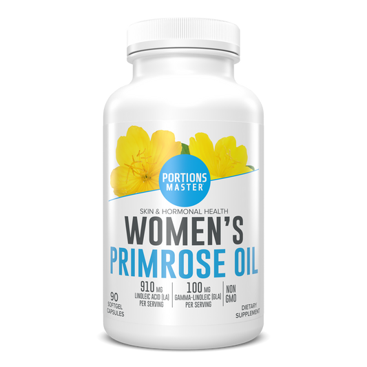 Portions Master Women's Primrose Oil Skin & Hormonal Health (90 Count)