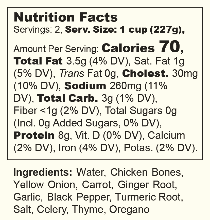 Organic Nourishing Halal Chicken Bone Broth