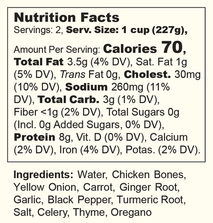 Organic Nourishing Halal Chicken Bone Broth