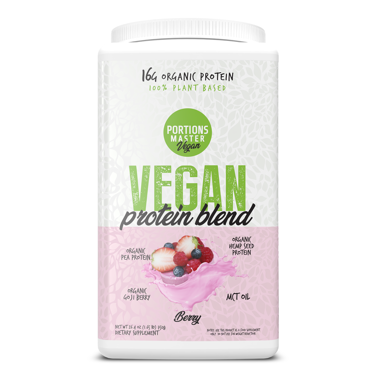 Portions Master Vegan Protein Blend Berry