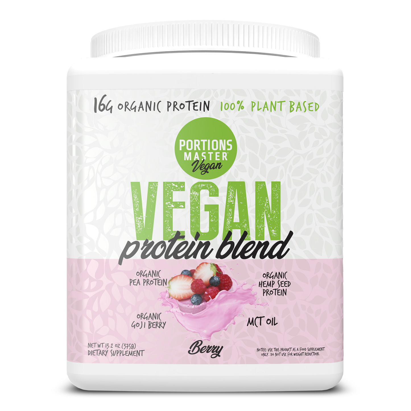 Portions Master Vegan Protein Blend Berry