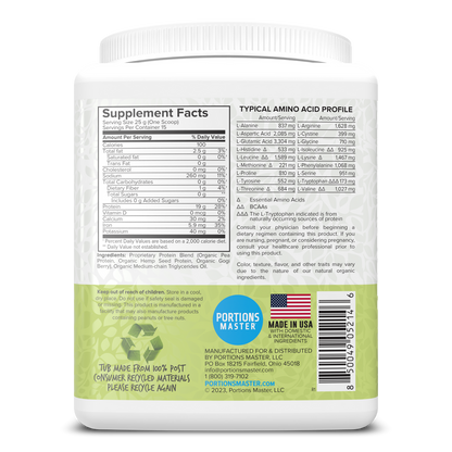Portions Master Vegan Protein Blend Unflavored