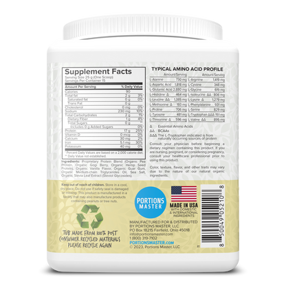 Portions Master Vegan Protein Blend Vanilla