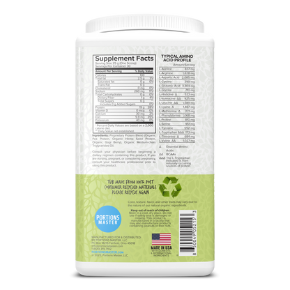 Portions Master Vegan Protein Blend Unflavored