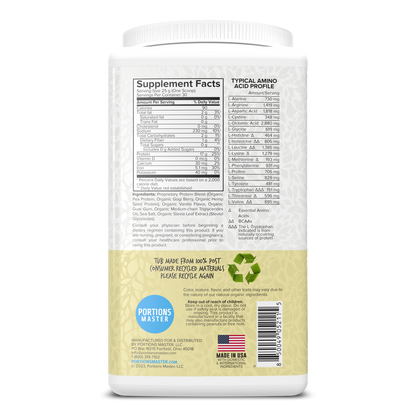 Portions Master Vegan Protein Blend Vanilla