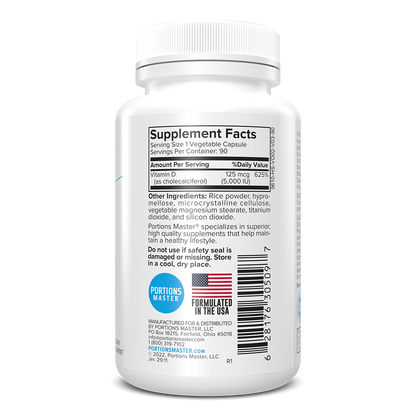 Portions Master Vitamin D-3 (90 Count)