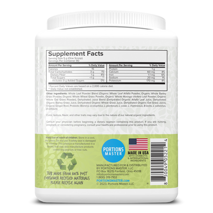 Portions Master Vulcanic Supergreens Unflavored