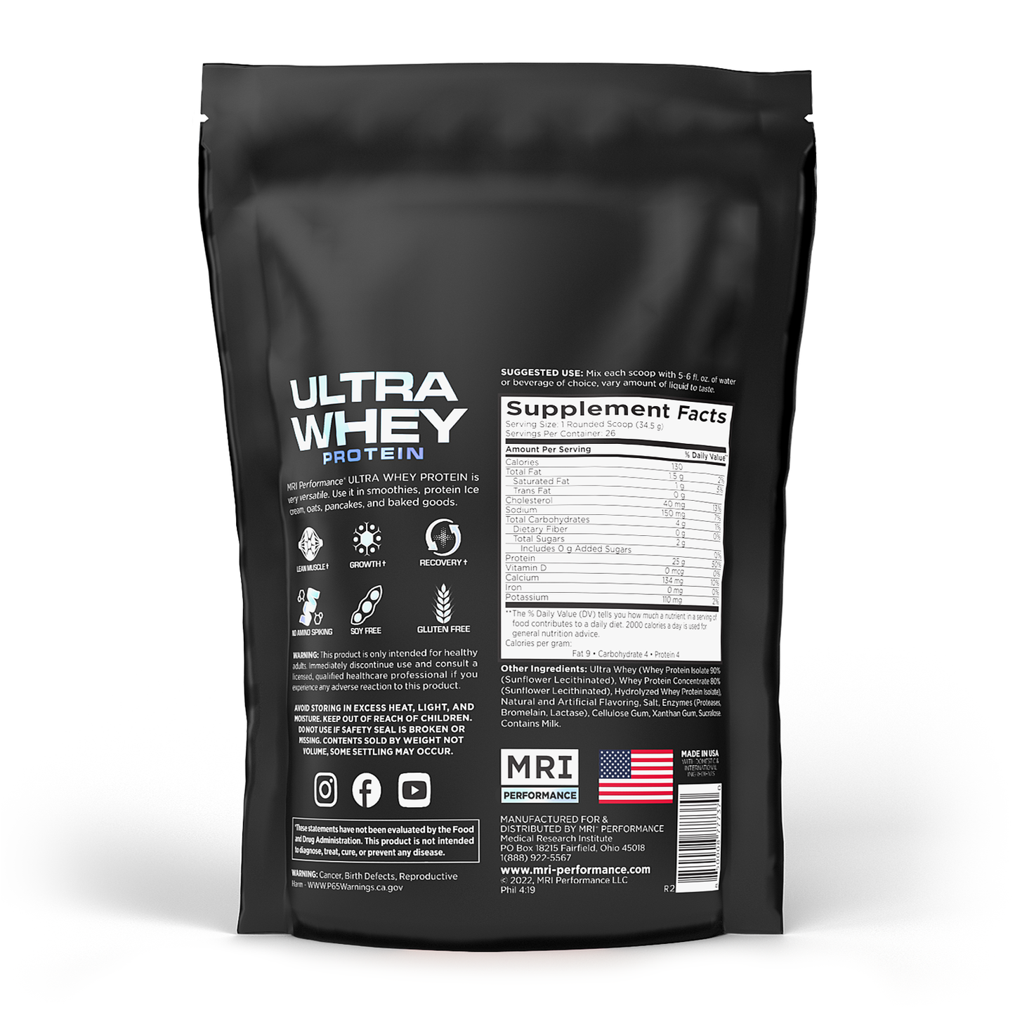 MRI Performance Ultra Whey Protein 2lb