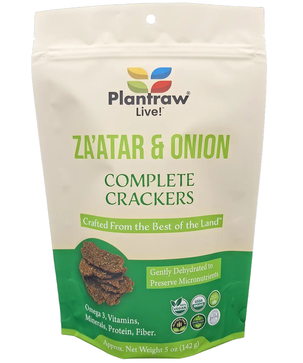 Complete Crackers - ZA'ATAR & ONION (5.1oz): Gluten-Free, Dehydrated