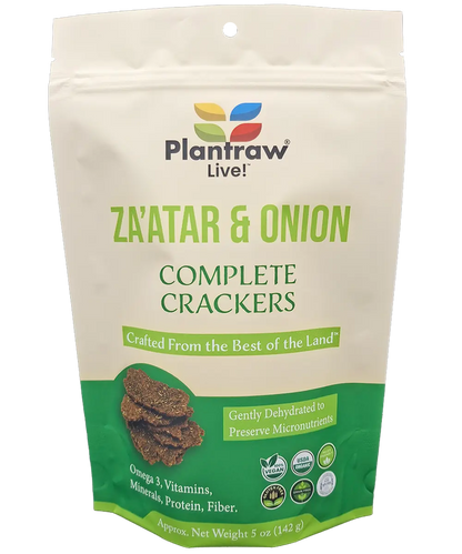 Complete Crackers - ZA'ATAR & ONION (5.1oz): Gluten-Free, Dehydrated
