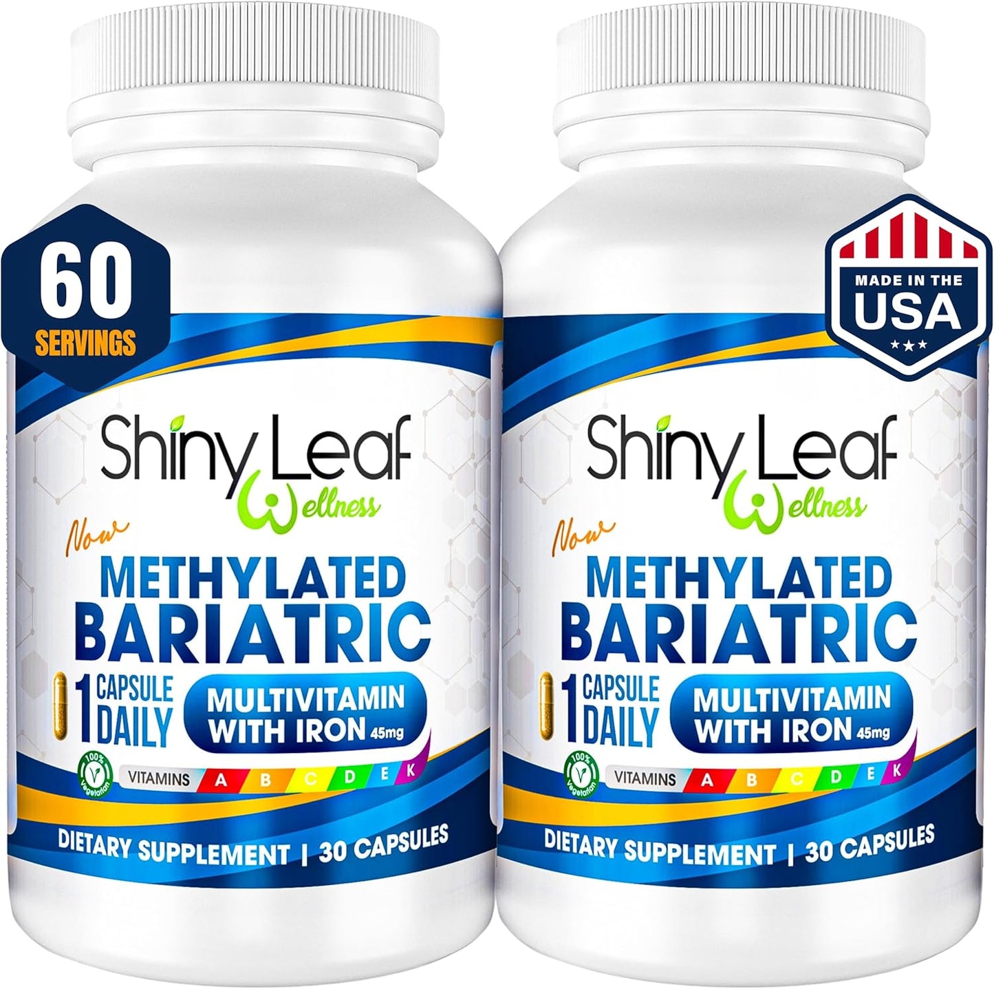 Methylated Bariatric Multivitamins with 45mg Iron 1 capsule a day