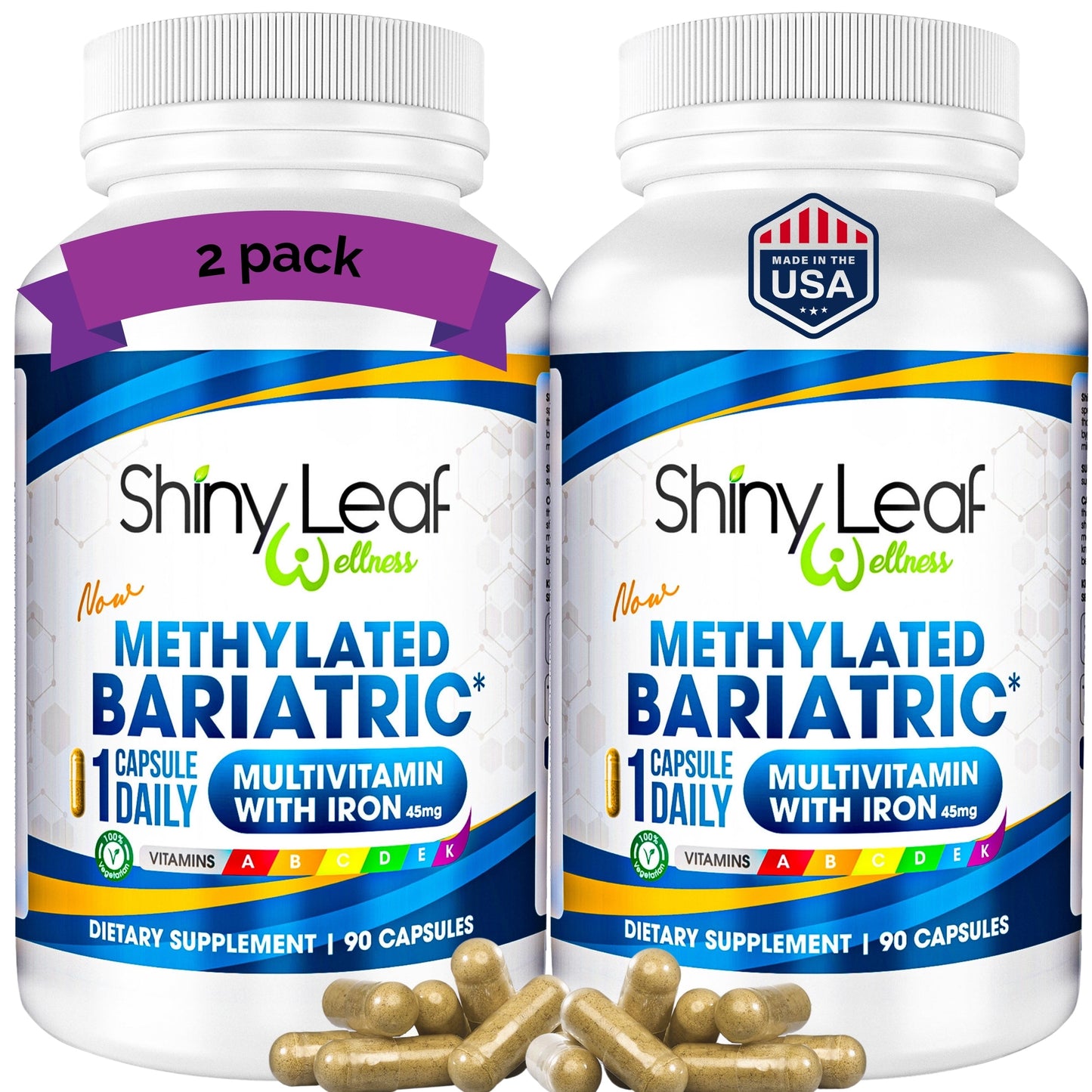 Methylated Bariatric Multivitamins with 45mg Iron 1 capsule a day