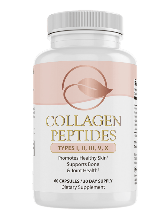 Collagen Peptides Types I, II, III, V, X by Bellawell