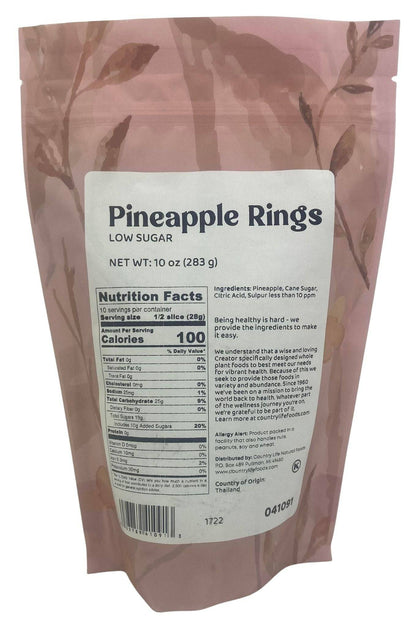 Organic Pineapple Rings, Low Sugar