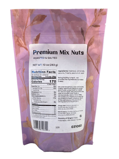 Organic Mixed Nuts, Premium, Roasted, Salted