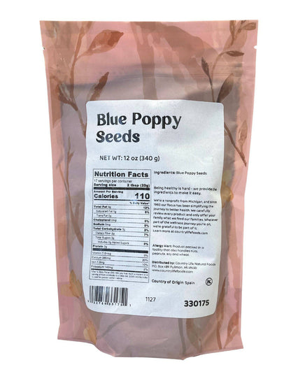 Organic Poppy Seeds, Blue