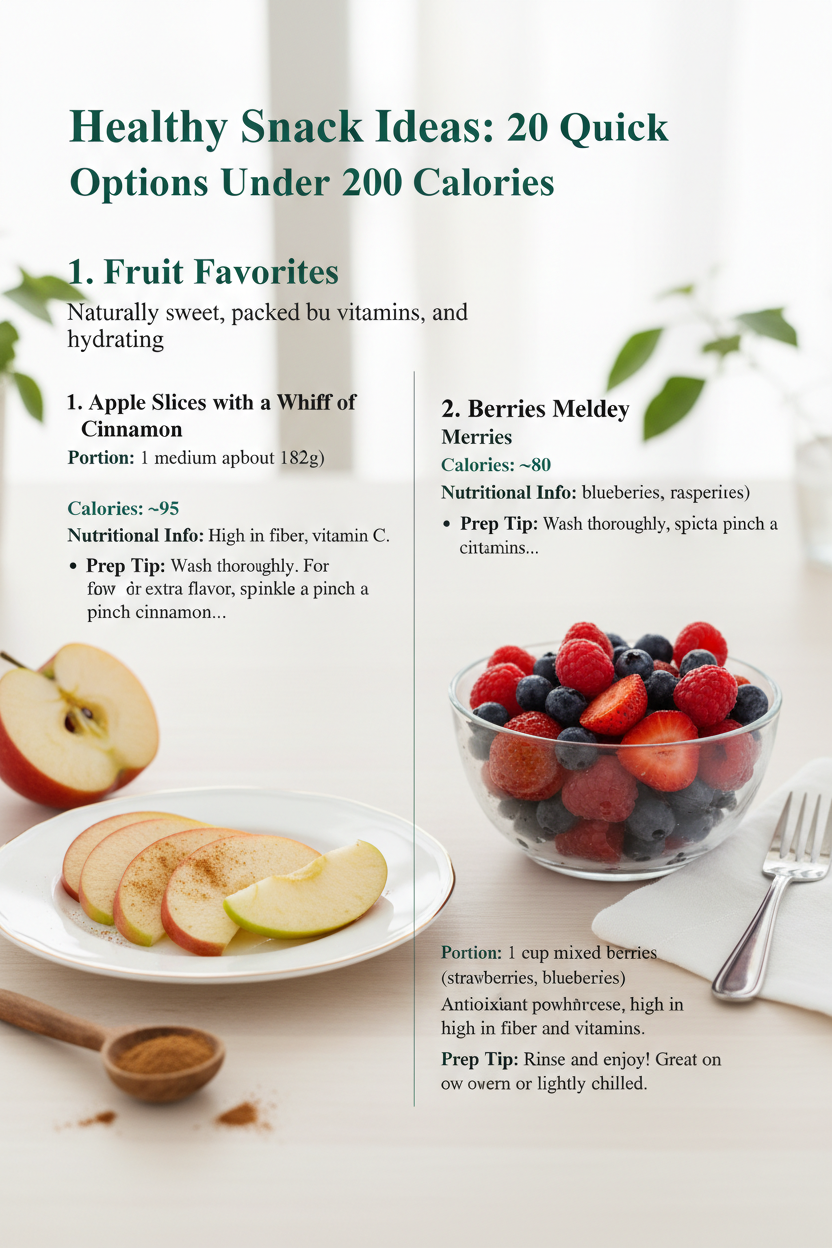 Healthy Snack Ideas - 20 Quick Options