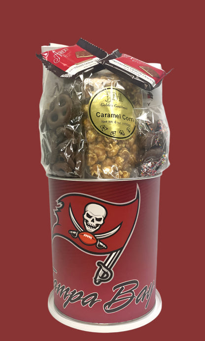 JGB Sports - Tampa Bay Buccaneers Gift Tin Basket - Made In America