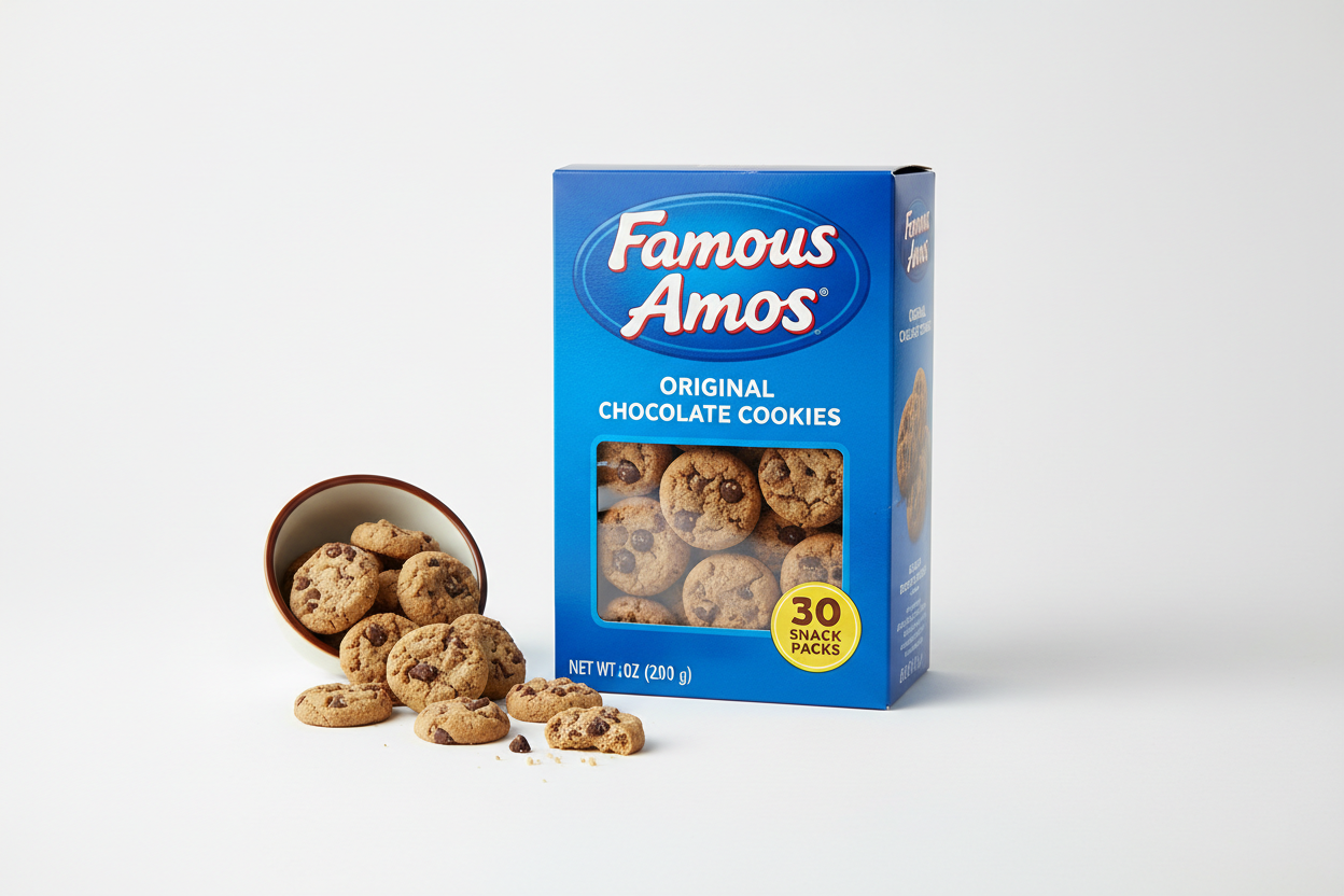 Famous Amos Original Chocolate Chip Cookies - Bite-Size, 30 Pack Box (30 oz)