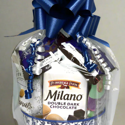 Jenny's Blue Floral Gift Basket