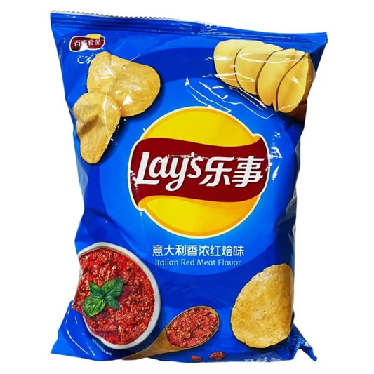 Lay’s Italian Red Meat Flavor – Savory Potato Chips (China)