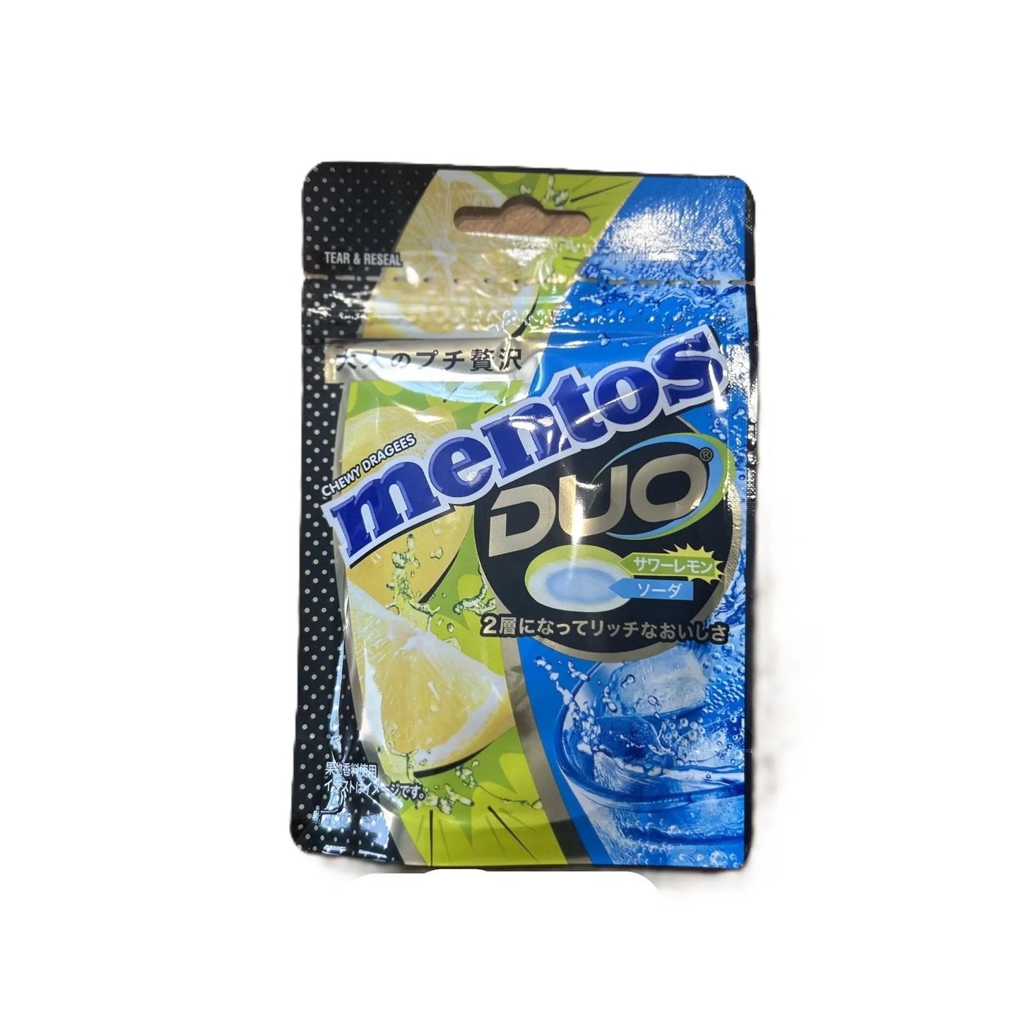 Mentos Duo Sour Lemon/Soda – Two-Tone Chewy Candy 45g (Japan)