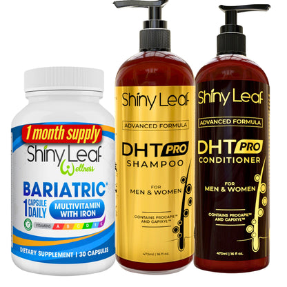 Bariatric Multivitamin with Iron With DHT Pro Shampoo and Conditioner Hair Care Bundle