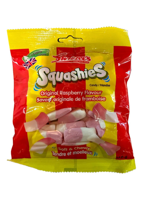 Swizzles Squashies Original Raspberry – Soft Chewy Raspberry & Milk Flavour Candies 120g Bag (UK)