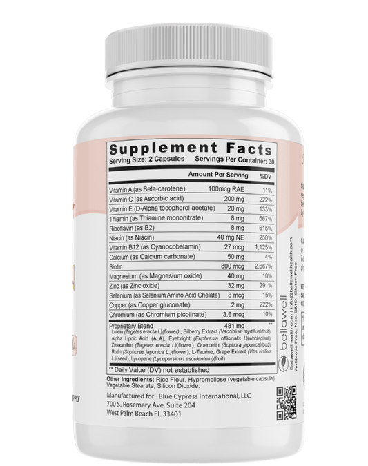 Vision Care -  A Blend of Ingredients for Ocular Support by Bellawell