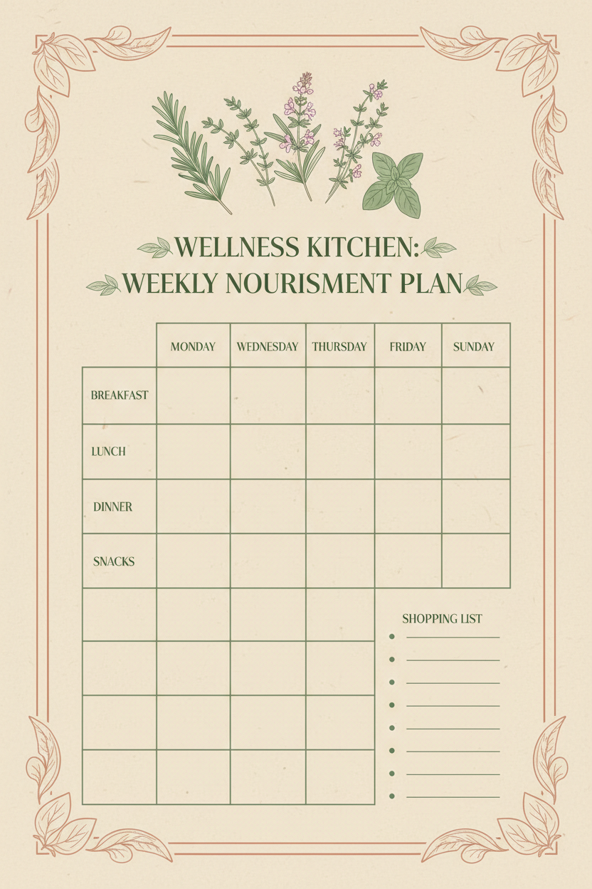 Weekly Meal Planning Template
