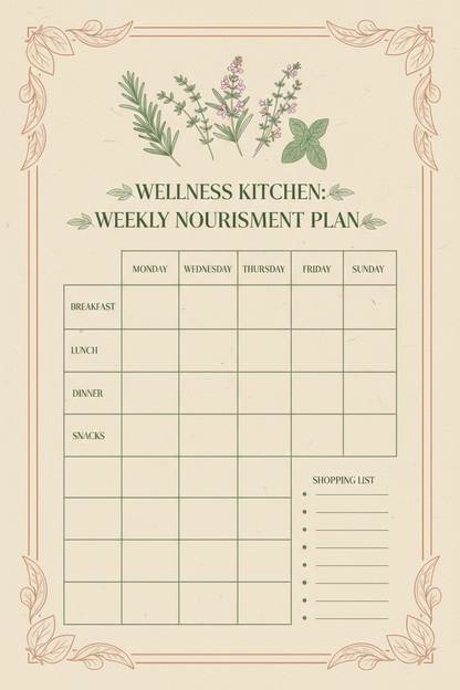 Weekly Meal Planning Template