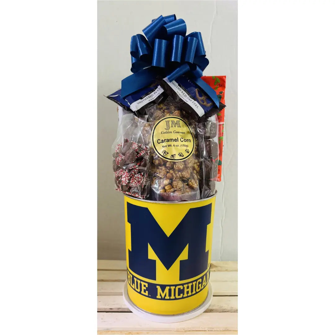 JGB Sports - Michigan Wolverines Gift Tin Basket - Made In America