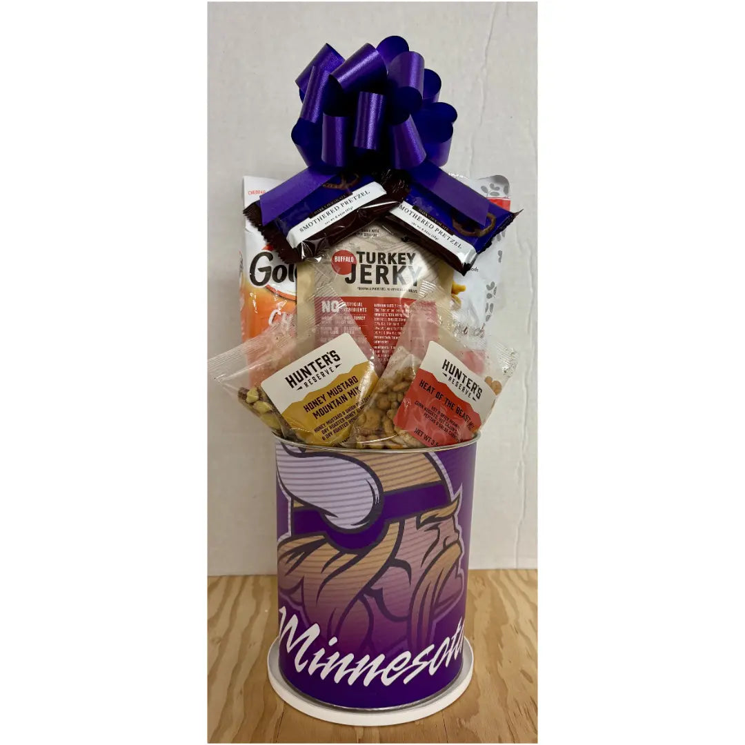 JGB Sports - Minnesota Vikings Gift Tin Basket - Made In America