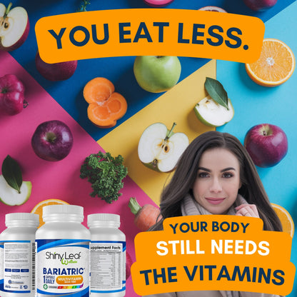 Bariatric Multivitamin Iron Free With DHT Pro Shampoo and Conditioner Hair Care Bundle