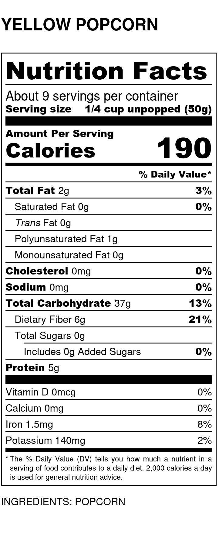 Organic Popcorn, Yellow