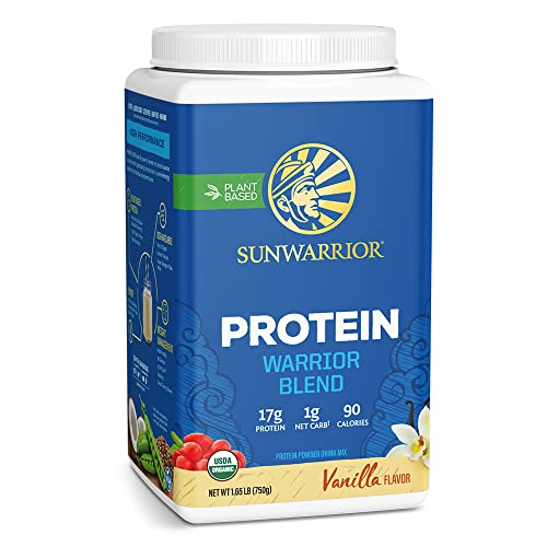 Sunwarrior - Warrior Blend, Plant Based, Raw Vegan Protein Powder with Peas & Hemp, Chocolate, 30 Servings, 26.4 Ounce - NutritionAdvice