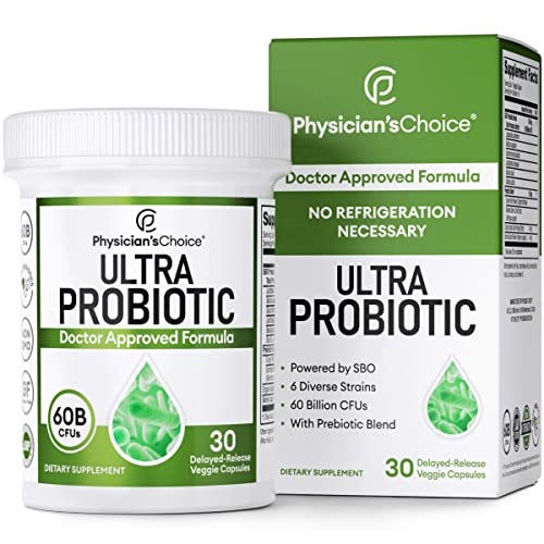 Physician's CHOICE Probiotics 60 Billion CFU - 10 Diverse Strains + Organic Prebiotic - Digestive & Gut Health - Supports Occasional Constipation, Diarrhea, Gas & Bloating - Probiotics For Women & Men - NutritionAdvice